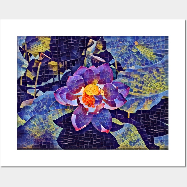 Lotus Mosaic Wall Art by ArtlyStudio